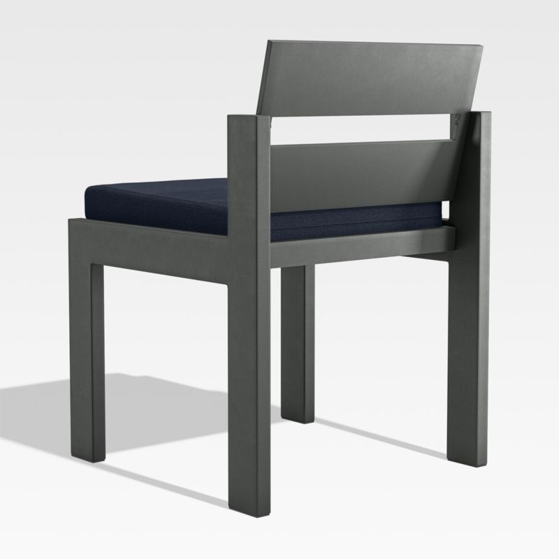 Walker Metal Outdoor Dining Side Chair with Navy Blue Sunbrella ® Cushion - image 5 of 7