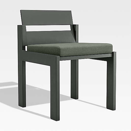 Walker Metal Outdoor Dining Chair with Cast Sage Green Sunbrella ® Cushions