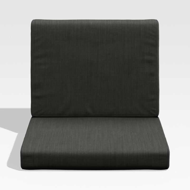 Walker Charcoal Grey Sunbrella ® Outdoor Dining Chair Cushions - image 0 of 1