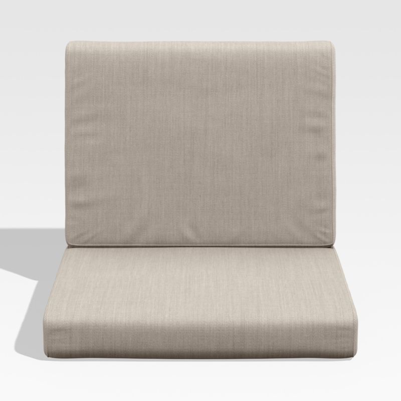 Viewing product image Walker Canvas Flax Beige Sunbrella ® Outdoor Dining Arm Chair Cushion - image 1 of 3