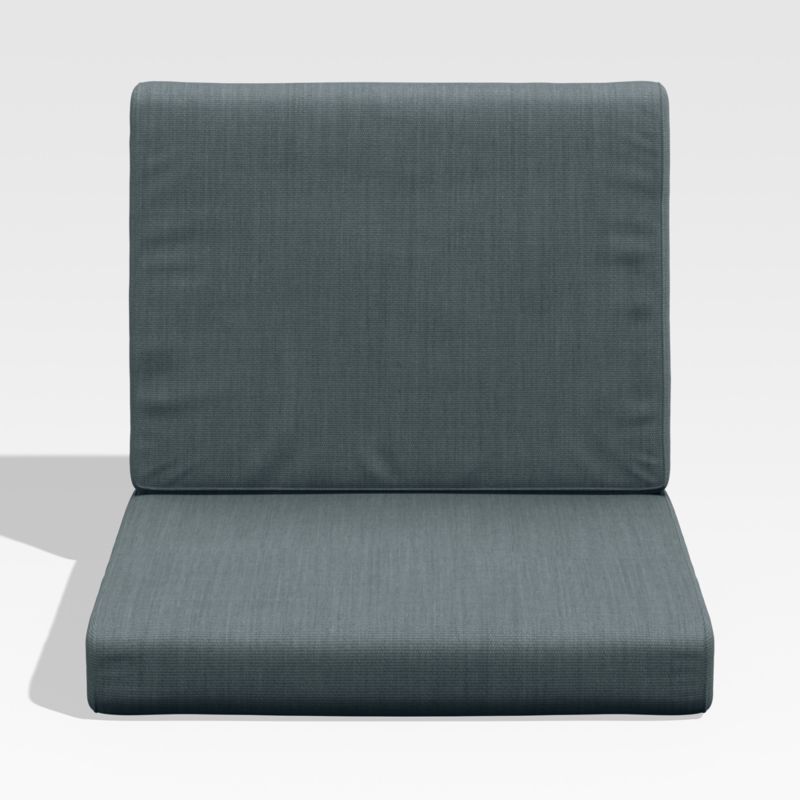 Walker Haze Grey Sunbrella ® Outdoor Dining Chair Cushions