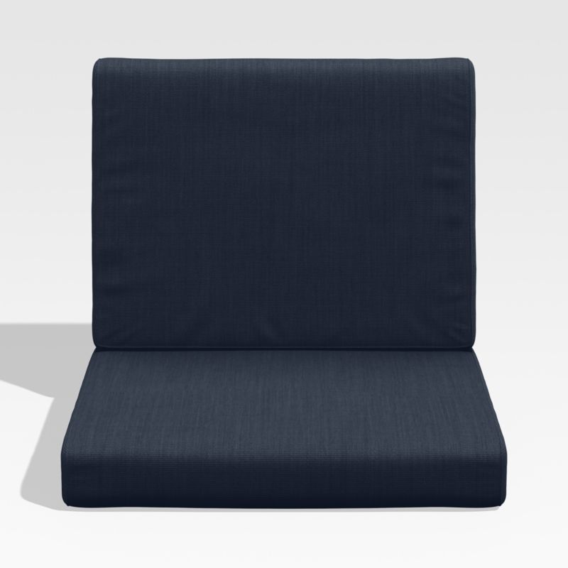 Walker Canvas Navy Blue Sunbrella ® Outdoor Dining Arm Chair Cushion - image 0 of 3