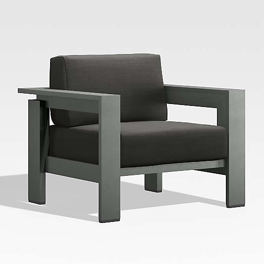 Walker Cast Charcoal Grey Sunbrella ® Outdoor Lounge/Swivel Chair Cushions