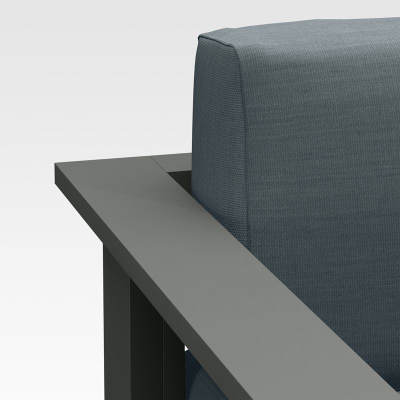 Walker Metal Outdoor Lounge Chair with Haze Grey Sunbrella ® Cushions - image 9 of 9
