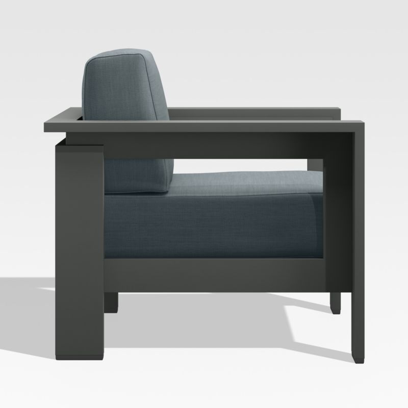 Walker Metal Outdoor Lounge Chair with Haze Grey Sunbrella ® Cushions - image 8 of 9