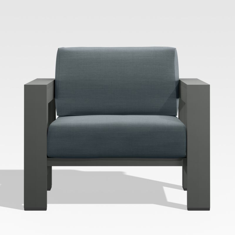 Walker Metal Outdoor Lounge Chair with Haze Grey Sunbrella ® Cushions - image 6 of 9