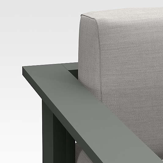 Walker Metal Outdoor Lounge Chair with Silver Sunbrella ® Cushions