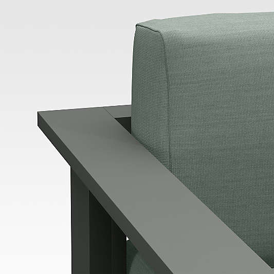 Walker Metal Outdoor Lounge Chair with Spa Blue Sunbrella ® Cushions