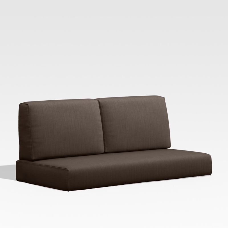 Viewing product image Walker Canvas Java Brown Sunbrella ® Outdoor Loveseat Cushion - image 1 of 3