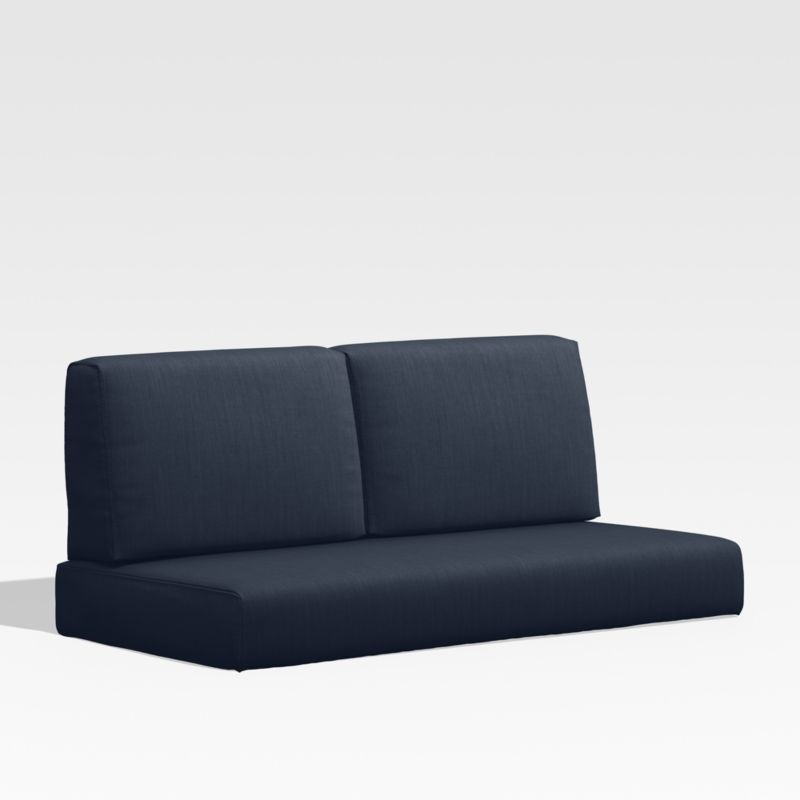 Viewing product image Walker Canvas Navy Blue Sunbrella ® Outdoor Loveseat Cushion - image 1 of 3