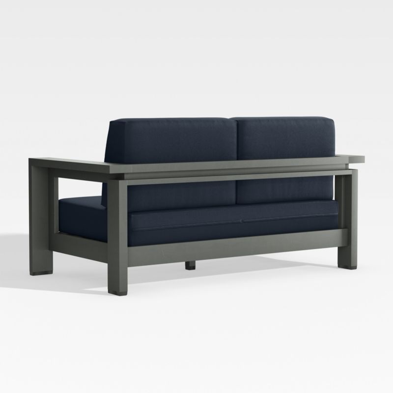 Walker Metal Outdoor Loveseat with Navy Blue Sunbrella ® Cushions - image 5 of 9