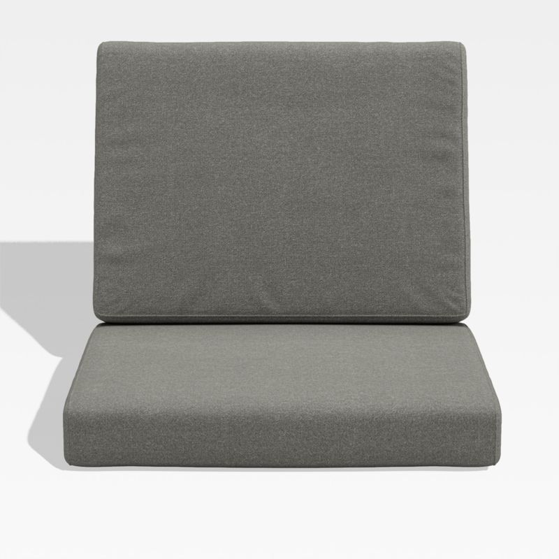 Walker Graphite Grey Sunbrella® Outdoor Dining Chair Cushions