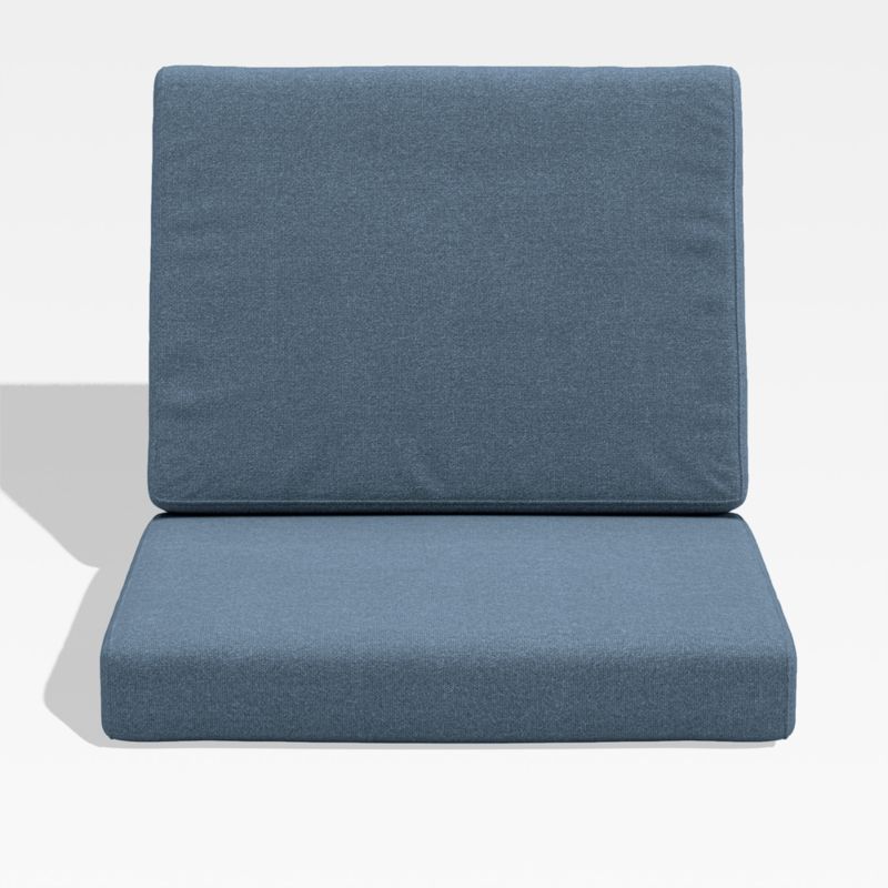 Walker Metal Outdoor Dining Arm Chair Sapphire Sunbrella ®  Cushion