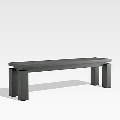 Walker 58" Metal Outdoor Dining Bench