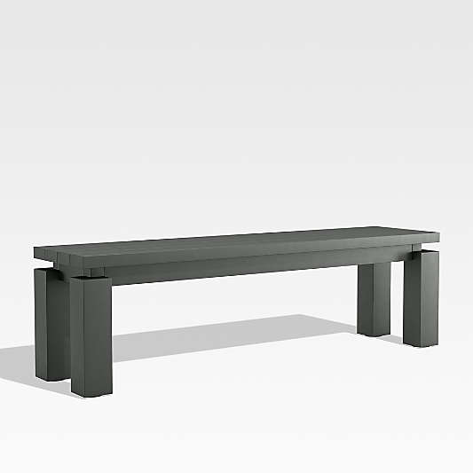 Walker 58" Metal Outdoor Dining Bench