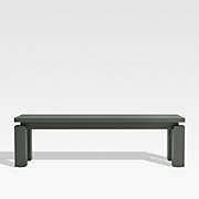 metal dining bench black