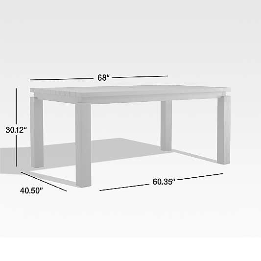 Walker 68" Metal Outdoor Dining Table