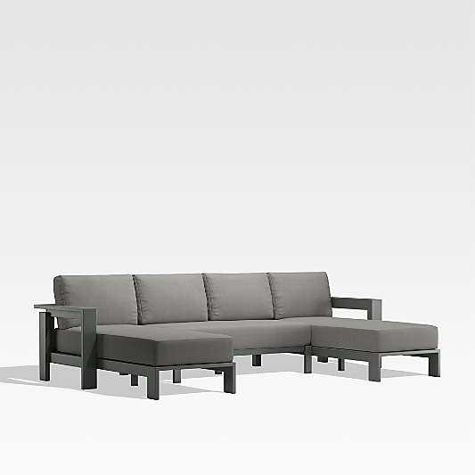 Walker Metal Outdoor U-Shaped Sectional with Sunbrella ® Cushions