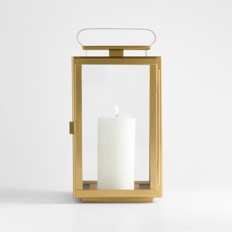 Walker Brass Finish Metal Outdoor Lantern 17.75" - image 0 of 6