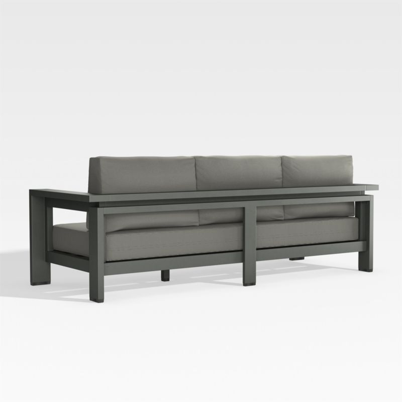 Walker 90" Outdoor Metal Sofa with Graphite Sunbrella ® Cushions - image 8 of 9