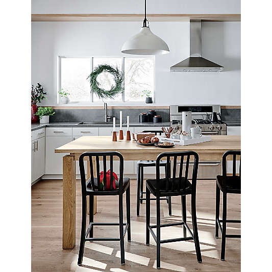 Delta Matte Black Counter Stool