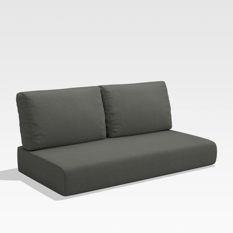 Walker Graphite Outdoor Armless Loveseat Cushion