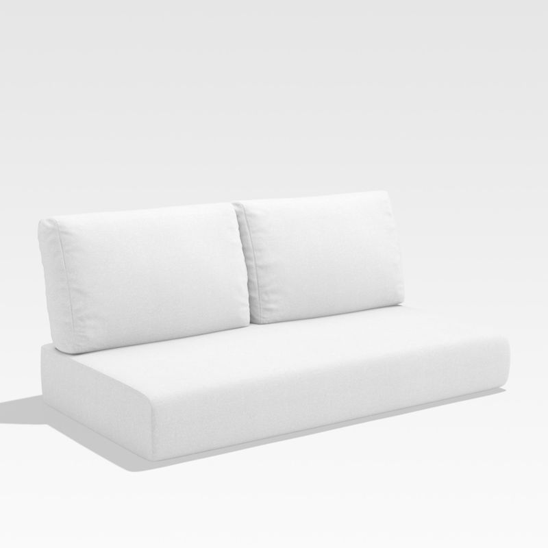 Walker White Outdoor Armless Loveseat Cushion