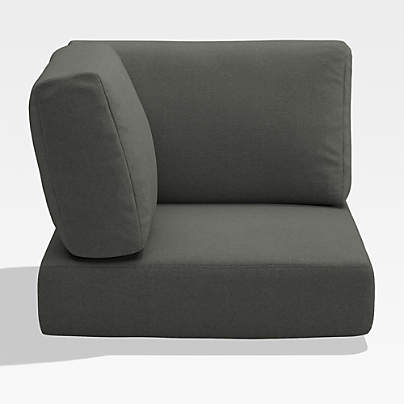Walker Canvas Charcoal Sunbrella® Outdoor Sectional Corner Cushion