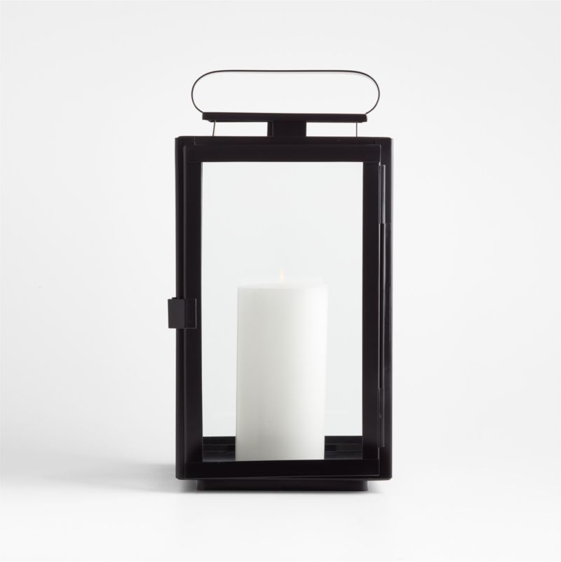 Walker Black Metal Outdoor Lantern 17.75" - image 0 of 21