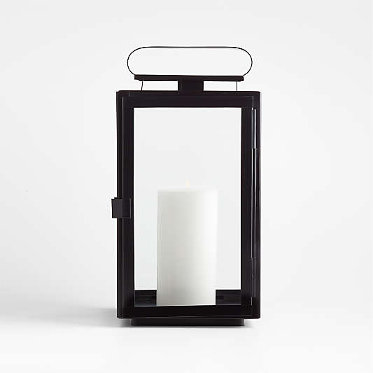 Walker Black Metal Outdoor Lantern 17.75"