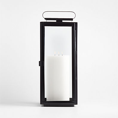 View Walker Black Metal Outdoor Lantern 24" details