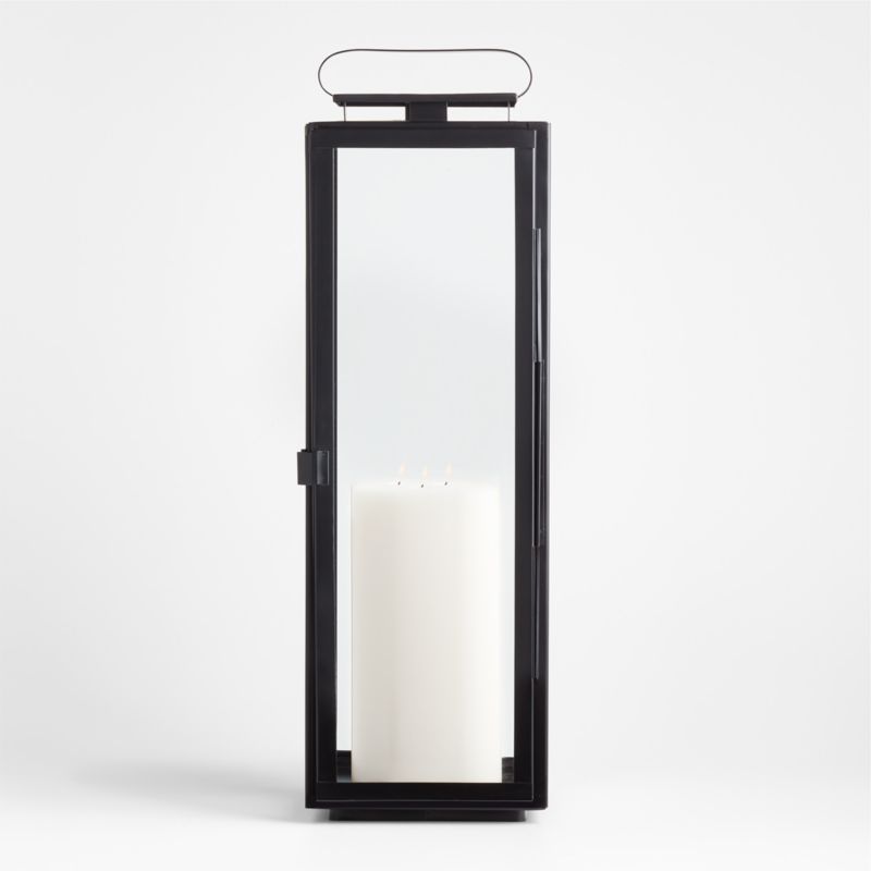 Walker Black Metal Outdoor Lantern 30.25" - image 0 of 18