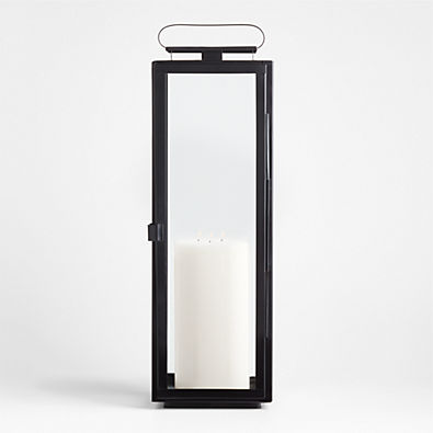 View Walker Black Metal Outdoor Lantern 30.25" details