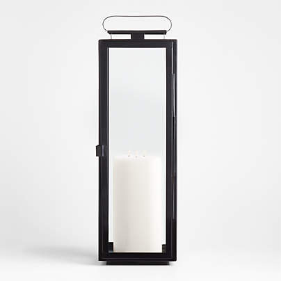 Walker Black Metal Outdoor Lantern 30.25"