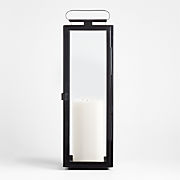 Walker Black Metal Outdoor Lantern 30.25"