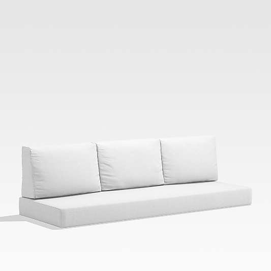 Walker Canvas White Sunbrella ® Outdoor Sofa Cushions, Set of 4