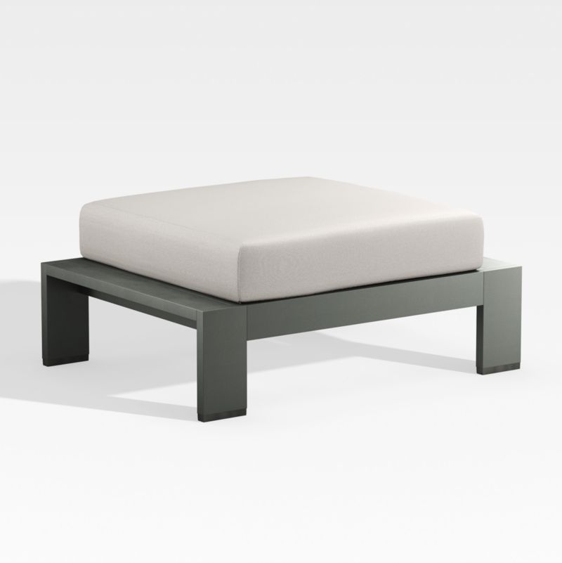 Walker Metal Outdoor Ottoman with Ash Brown Sunbrella ® Cushion - image 5 of 7