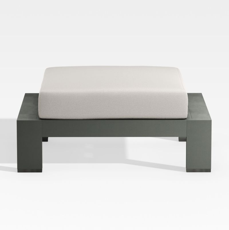 Walker Metal Outdoor Ottoman with Ash Brown Sunbrella ® Cushion - image 0 of 7