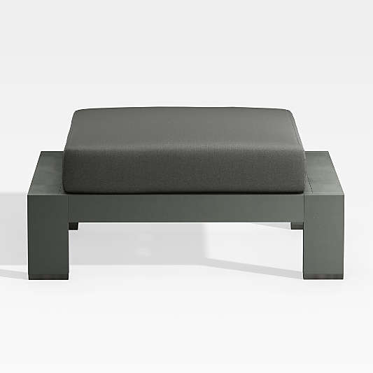 Walker Metal Outdoor Ottoman with Charcoal Grey Sunbrella ® Cushion