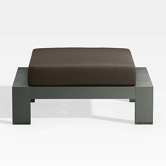 Walker Metal Outdoor Ottoman with Java Brown Sunbrella ® Cushion