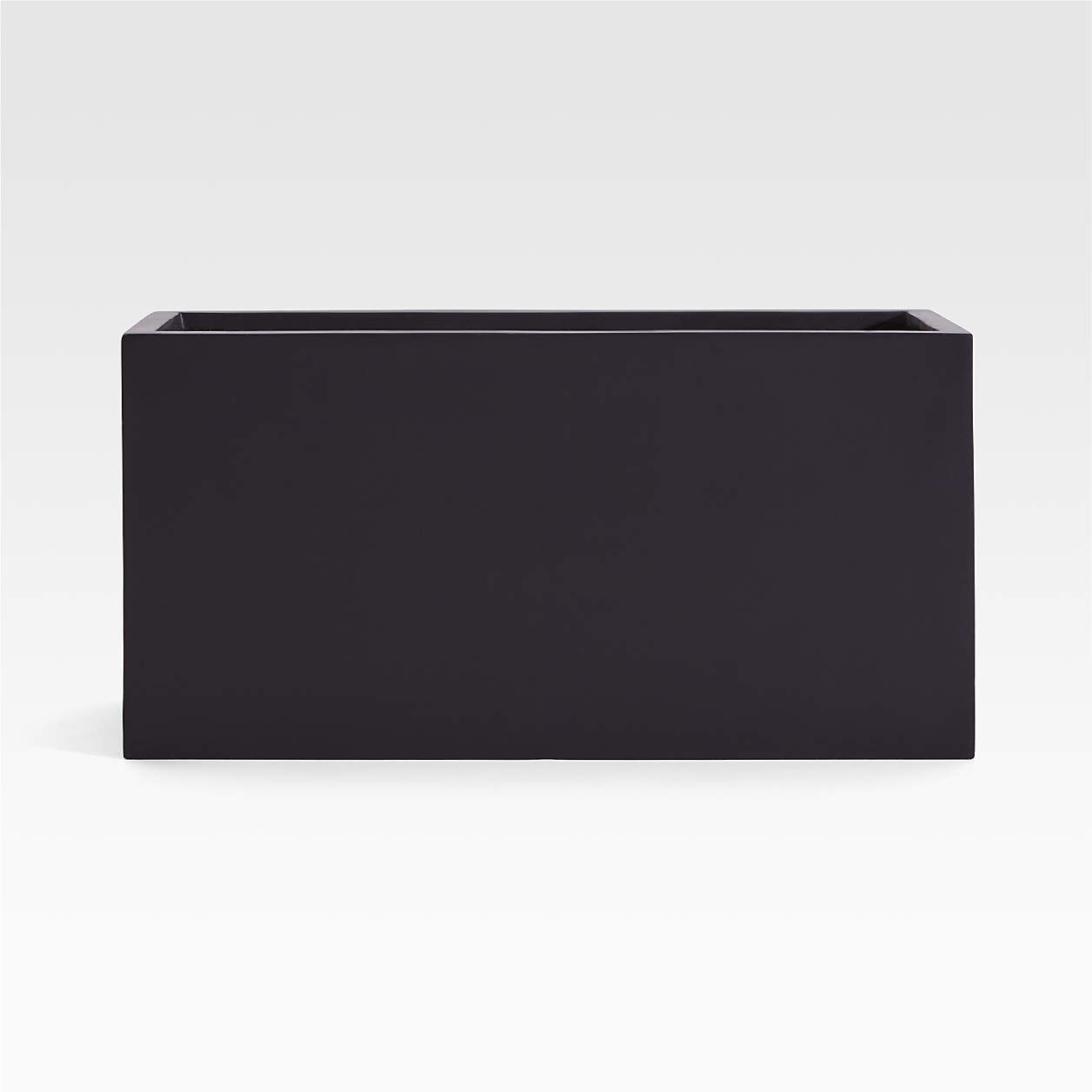 Walker Rectangular Black Planter 19" + Reviews Crate & Barrel Canada