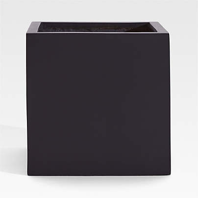 Walker  15.75" x 15.75" Square Black Planter