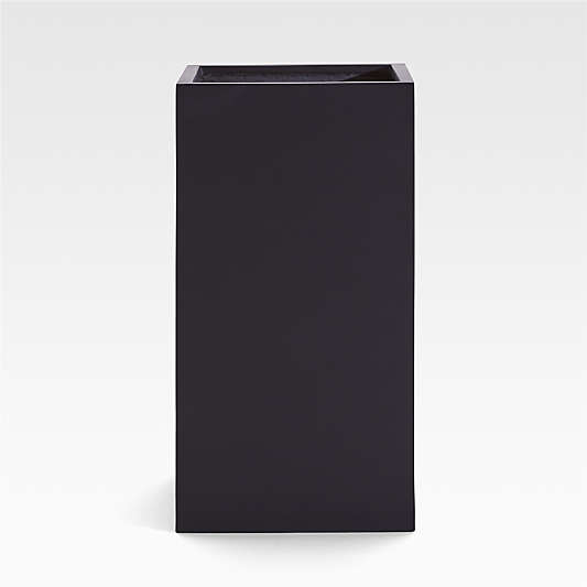 Walker 17" x 31.5" Tall Square Black Planter