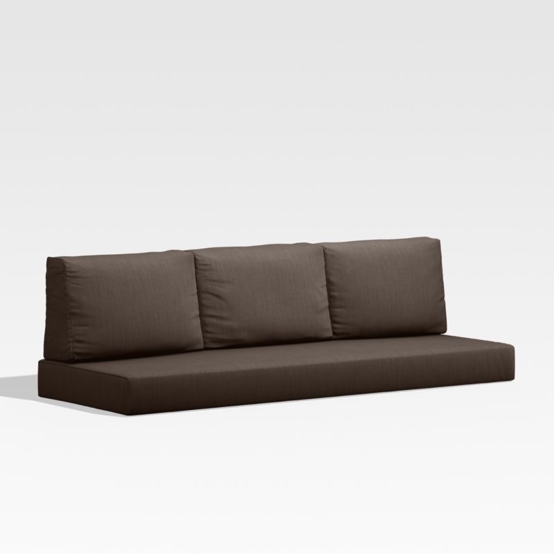 Viewing product image Walker Canvas Java Brown Sunbrella ® Outdoor Sofa Cushion - image 1 of 3