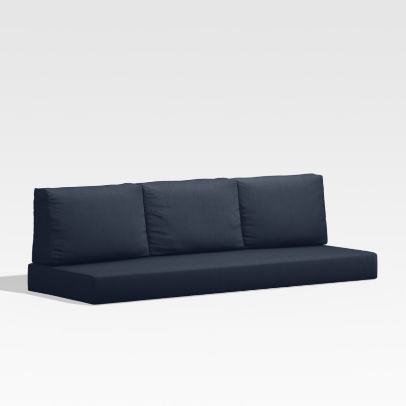 Viewing product image Walker Canvas Navy Blue Sunbrella ® Outdoor Sofa Cushion - image 1 of 3