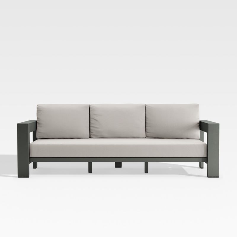 Walker Outdoor Metal Sofa with Ash Brown Sunbrella ® Cushions - image 0 of 10