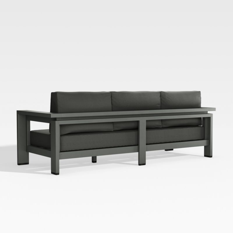 Walker Outdoor Metal Sofa with Charcoal Grey Sunbrella ® Cushions - image 6 of 10