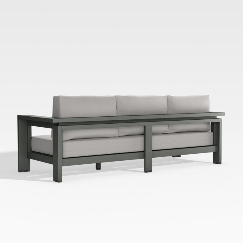 Walker Outdoor Metal Sofa with Silver Sunbrella ® Cushions - image 6 of 10