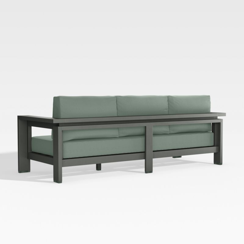 Walker Outdoor Metal Sofa with Spa Blue Sunbrella ® Cushions - image 6 of 10