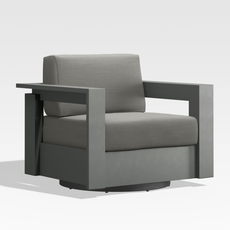 Walker Metal Double-Chaise Outdoor Sectional Sofa with Cast Charcoal Grey Sunbrella ® Cushions